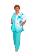 Letný nohavicový plus size komplet Akvarel